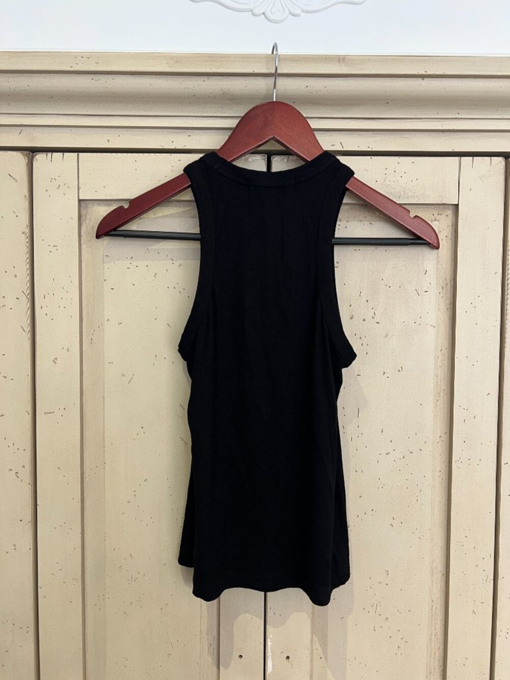 ELECTRIC & ROSE Ribbed High Neck Racer Tank Black Womens XS - Picture 2 of 5